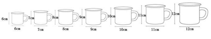 Thickened Enamel Mug for Water Metal Couple Mug Children's Water Mug