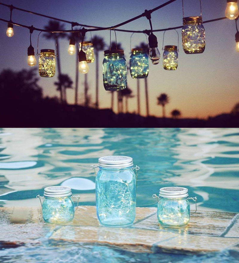 Solar-Powered Mason Jar Lids for Patio/Events/Accent Decorations