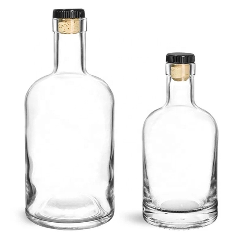 500ml 750ml 1000ml Empty Round Glass Bottles for Liquor /Vodka /Brandy /Whiskey / Wine