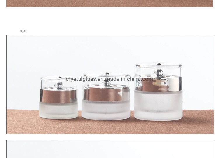 Crystal Glass Cosmetic Jars with Slver Caps 20g 30g 50g