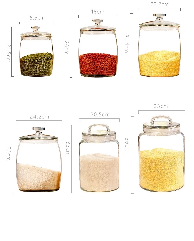 Large Capacity Glass Jar in Bulk for Food Packaging