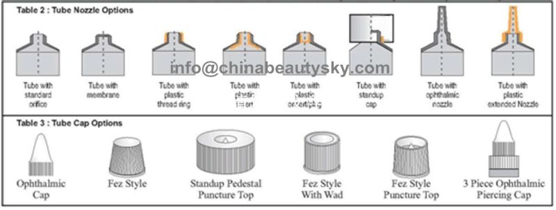 Hair Dying Packing Empty Aluminium Tube with Plastic Cover