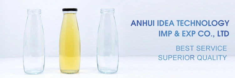 Custom Design 200ml 250ml 300ml 500ml Drinking Glass Milk / Juice Bottle with Steel Lids