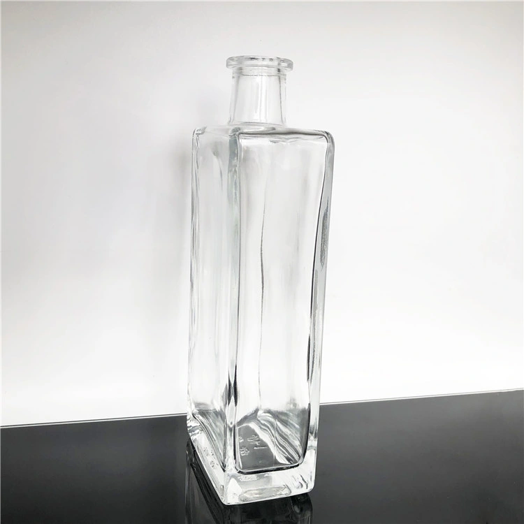 516ml Glass Spirit Bottles for Wine Liquor Flint Whisky Vodka Square Shape Empty Bottles Wholesale