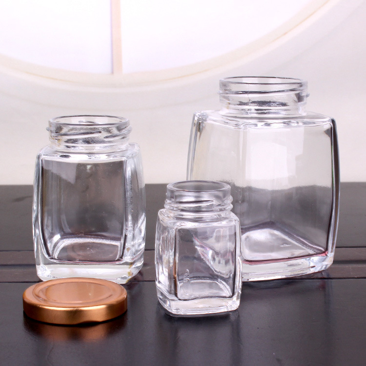 Customized 200ml Honey Glass Jars with Tinplate Cover Glass Cans