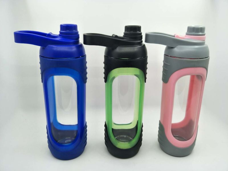 New Design Borosilicate Glass Water Bottle Sport Drink Bottle