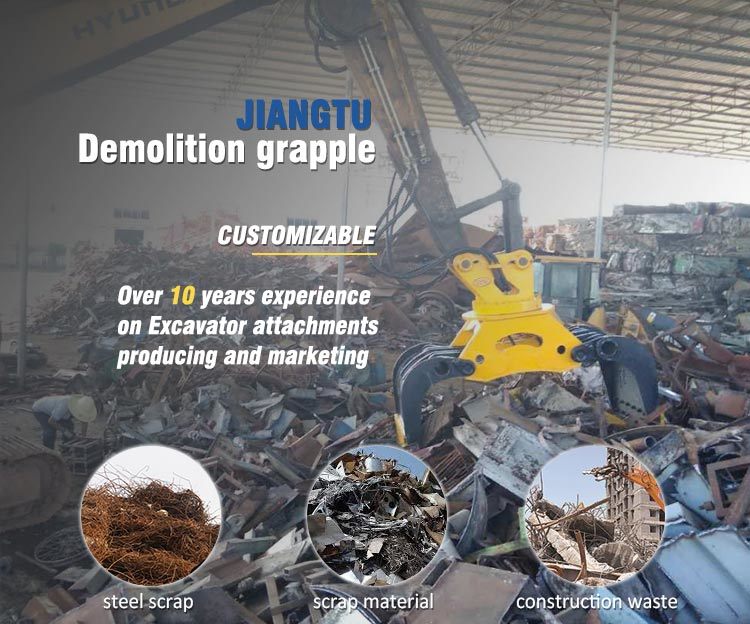 Double Cylinder Grapple Hydraulic Rotating Grapple Demolition Grapple