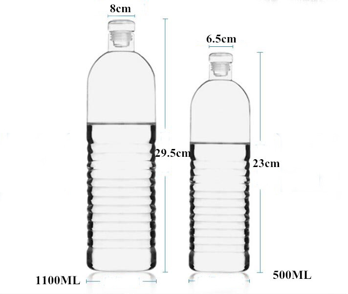 1000ml Sport Water Bottle Glass Drinking Bottle