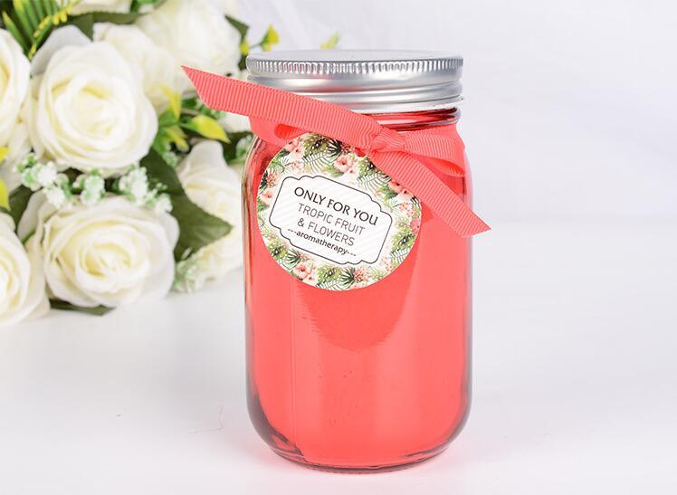 Cheap Glass Mason Jar with Metal Lids for Candle