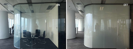 Clear to Frosted Switchable Smart Glass for Keeping Privacy