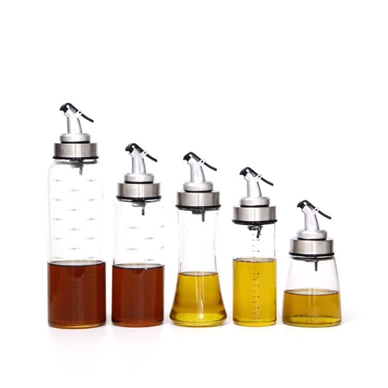 Empty Food Grade Sauce Oil Dispenser Olive Vinegar Glass Bottle