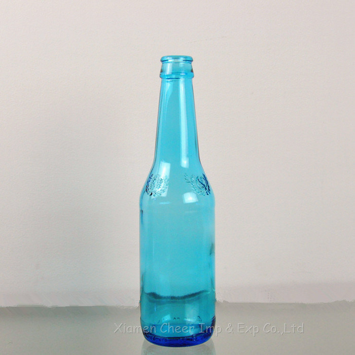 500ml Light Blue Color Glass Beer Bottles From Chinese Professional Supplier