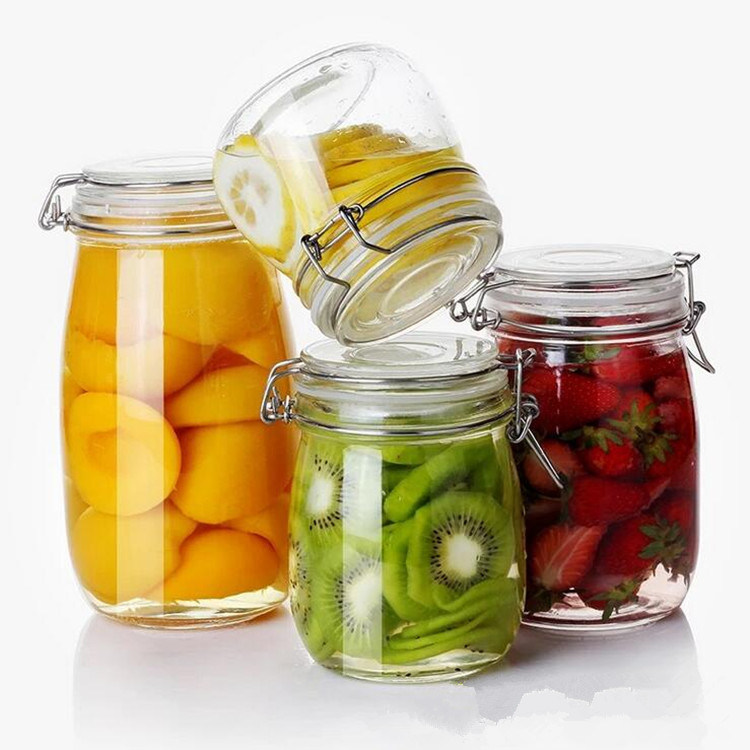 Glass Jars Containers with Airtight Stainless Steel Lid