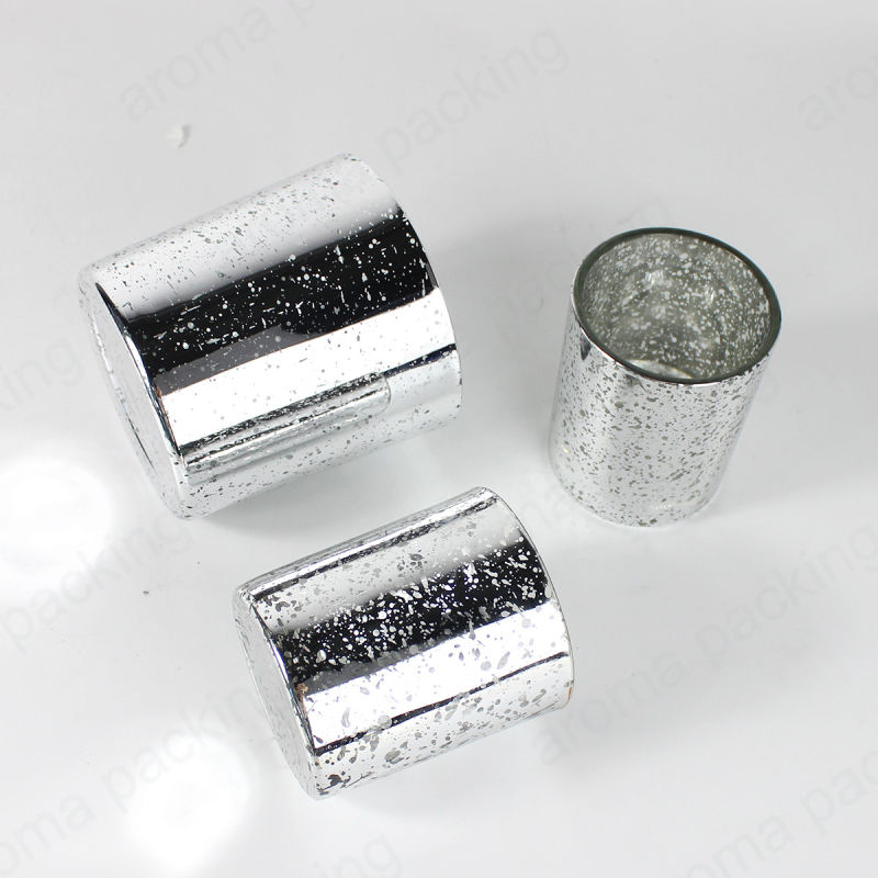 Luxury Sparkling Silver Glass Candle Jars for Candle Making