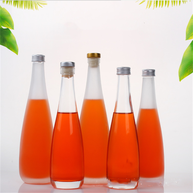 OEM Design Gradient Super Flint Glass Bottle for Juice Beverage