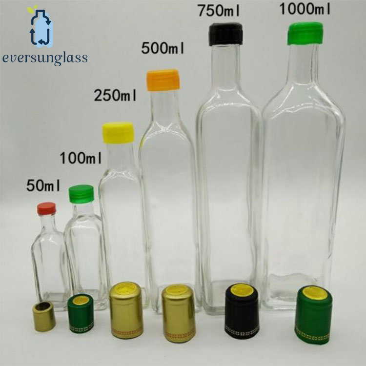 100ml 250ml 500ml 750ml 1000ml Clear Olive Oil Glass Bottle