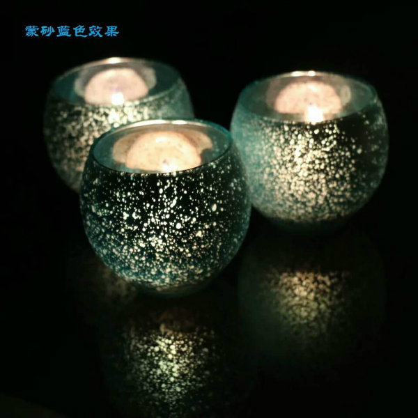 Moderne Einfache Multi-Color Frosted Glass Candle Jar Round Glass Candle Holders