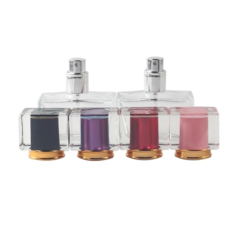 30ml Square Shape Glass Perfume Bottle Atomizer Mist Bottle