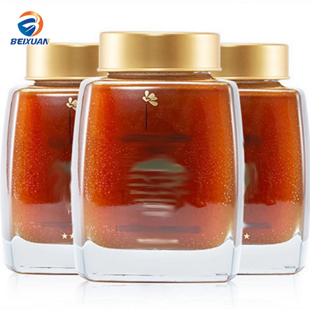 Wholesale 360ml Square Glass Jars with Plastic Cap or Metal Cap for Honey Buyers