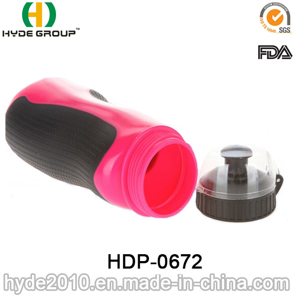 Squeeze Sport Water Bottle Squeezable Bike Water Bottle with Lid (HDP-0672)