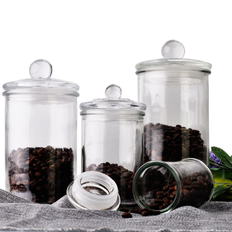 8oz/12oz/17oz Glasss Candle Jar with Lid Glass Tea Jar