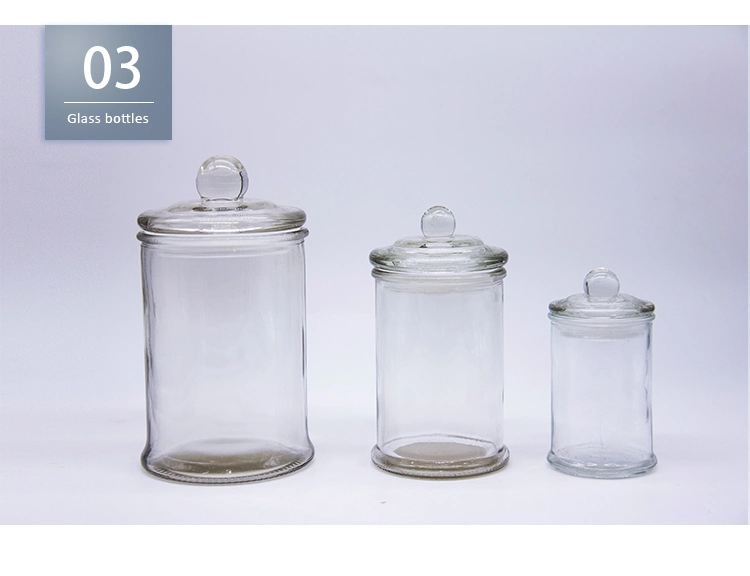 Glass Storage Container Jar with Metal Clip Top Airtight Cap