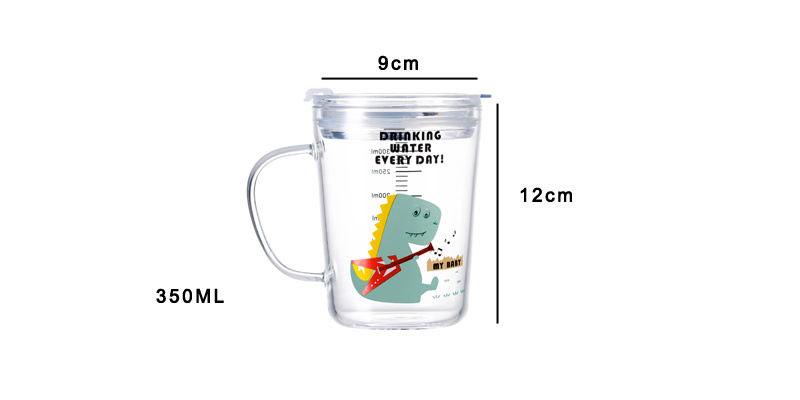 Glass Straw Mug Glass Milk Cup Gglass Measuring Cup