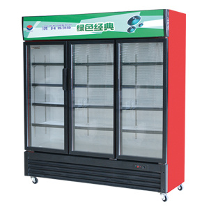 Upright Bottle Cooler for Beverage Drinks Display