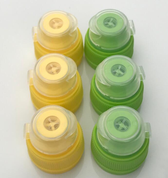 28mm Clear Plastic Flip Top Cap for Beverage Water Drink Bottles