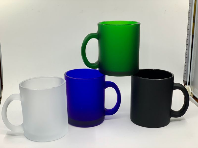 Simple Style Four Original Glass Coloured Glass Mug with Handle