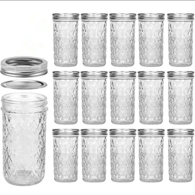 12oz Mason Jars Canning Jars Jelly Jars with Regular Lids