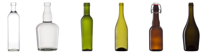 Green Color Fruit Juice Glass Bottle