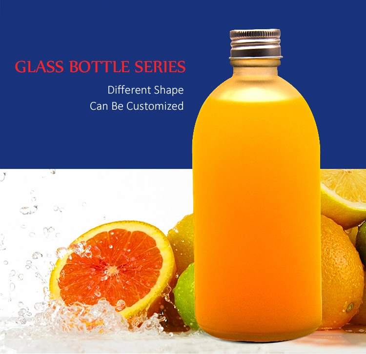 Wholesale 150ml 250ml 350ml 500ml Frosted Boston Glass Bottle Glass Juice Bottle