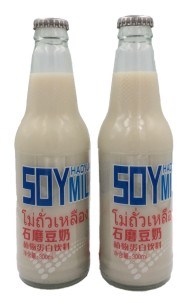 300ml Glass Bottle Natural Soymilk Health Food-Drink