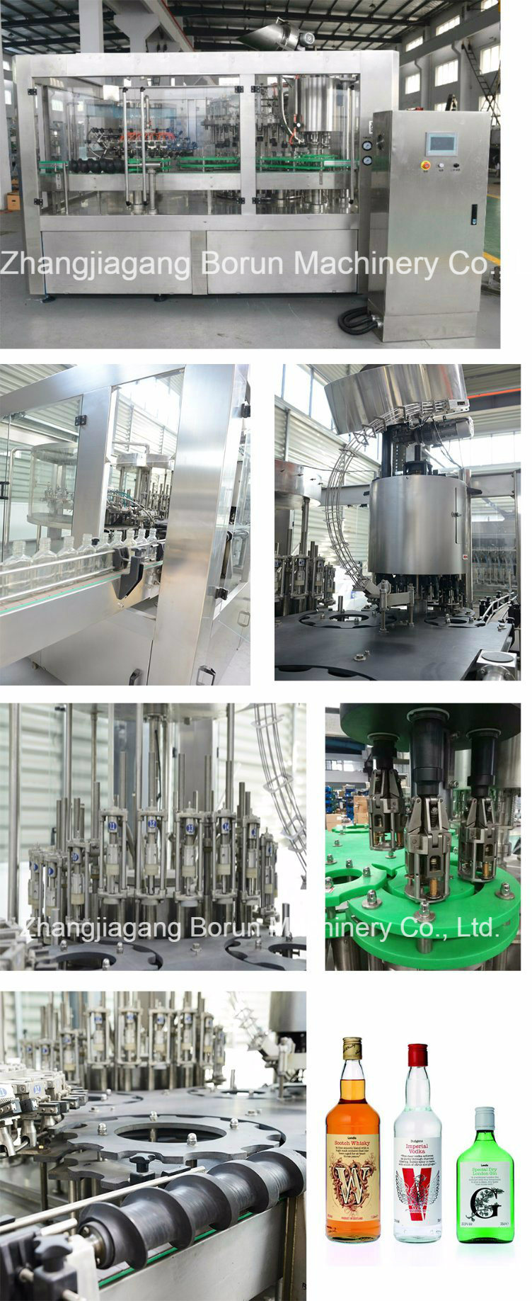 Whisky, Vodka, Alcohol Filling and Capping Machine for Glass Bottles