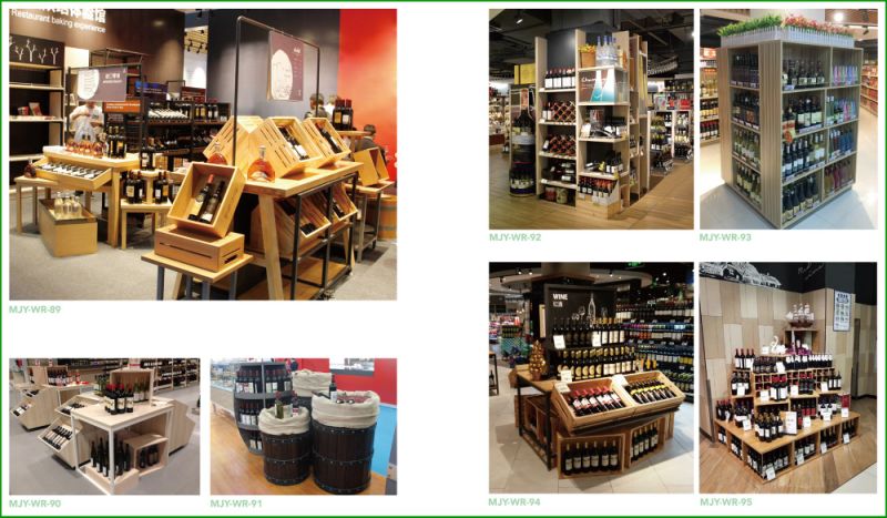 Wooden Pickles Display Shelving for Supermarket