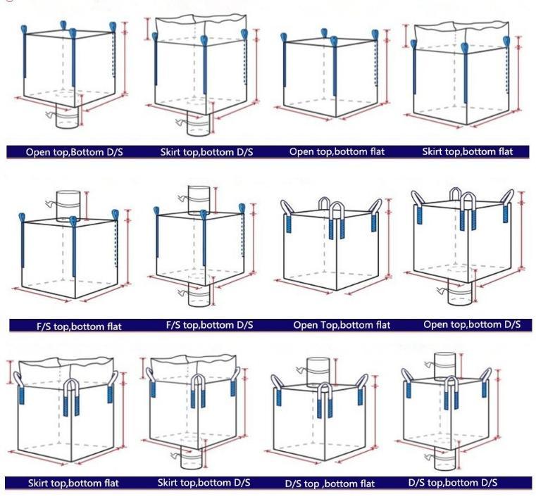 Big/Jumbo/FIBC/PP/Ton/Storage/Package/Bulk/Plastic Bag for Storage Coal/Firewood/Tapioca