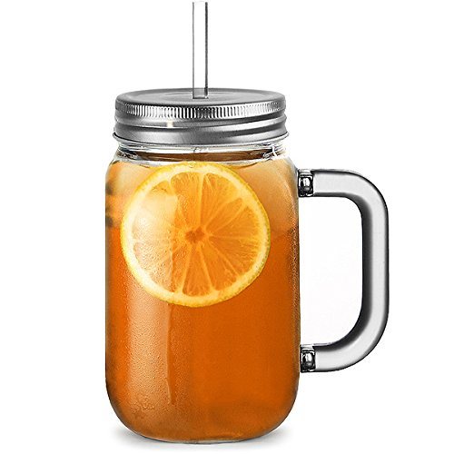 Hot Sell 16oz Mason Mug with Metal Lid and Handle