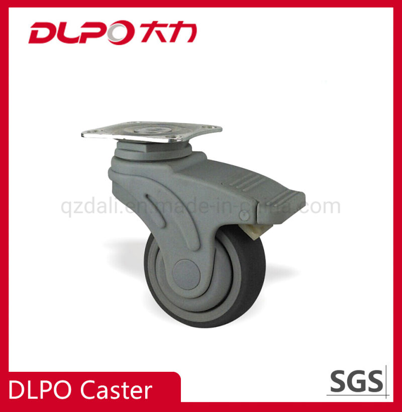 Dlpo Impact Resistance American Plate Lockable Wheel Castor with Double Brake