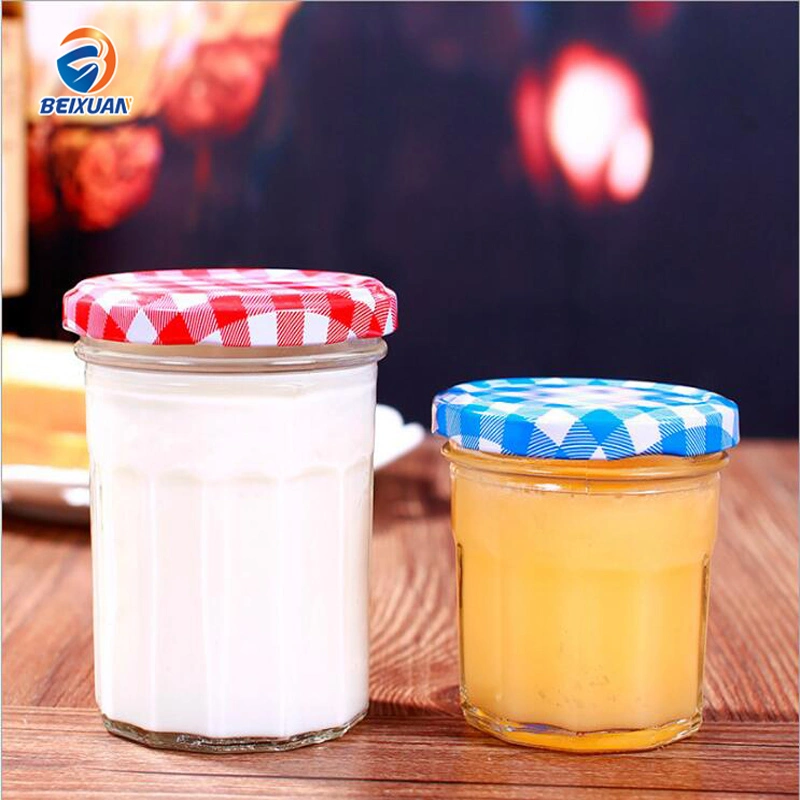 250ml Wholesale Customized Bonne Maman Hexagonal Honey Food Storage Glass Jar