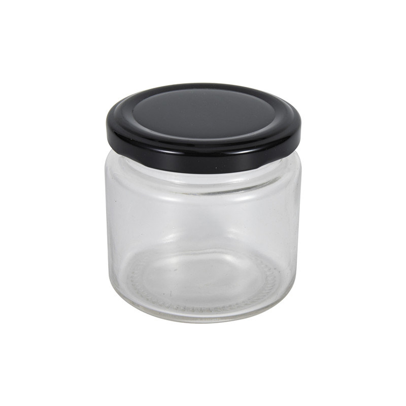 Square Glass Honey Jam Jar with Tin Plate Cap