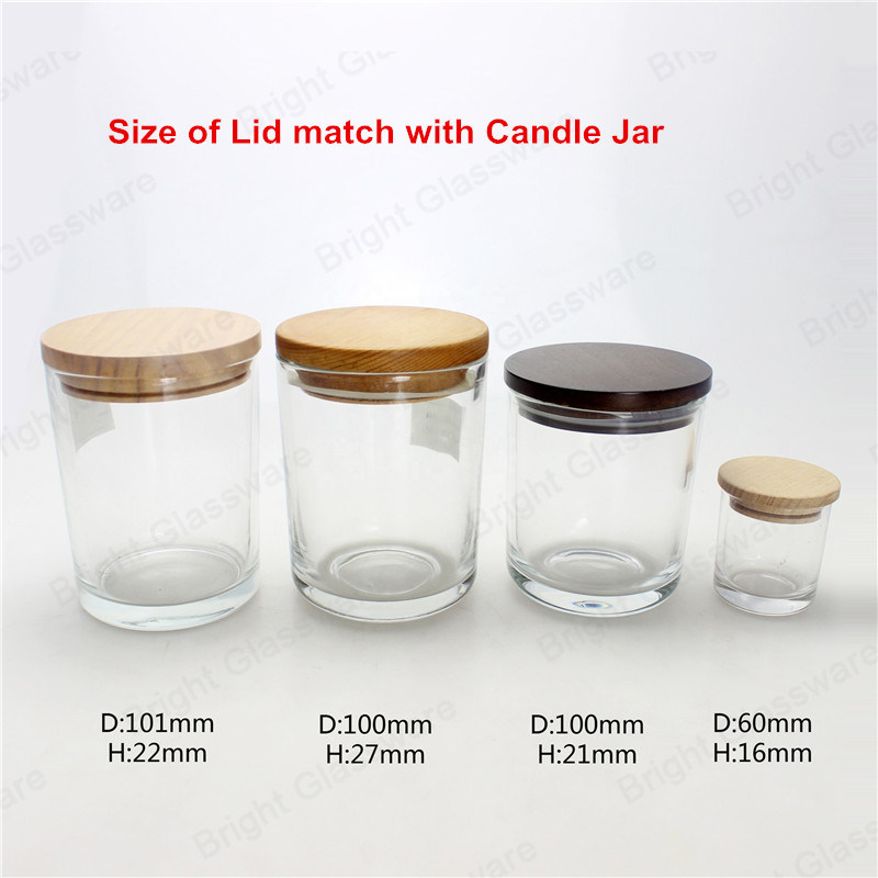 Empty Clear Honey Storage Glass Jars with Metal Lid