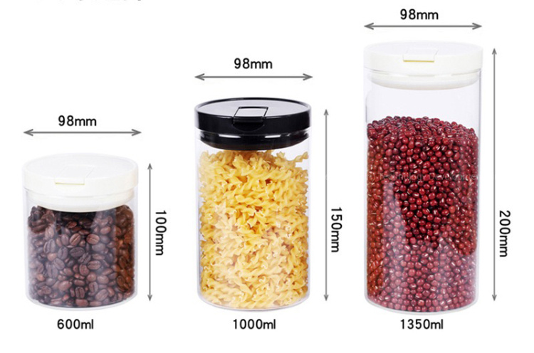 Glassware Home Food Glass Storage Jar with Plastic Lid