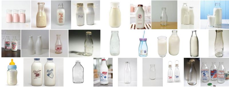 200ml Transparent Glass Milk Bottle /Glass Bottle for Milk