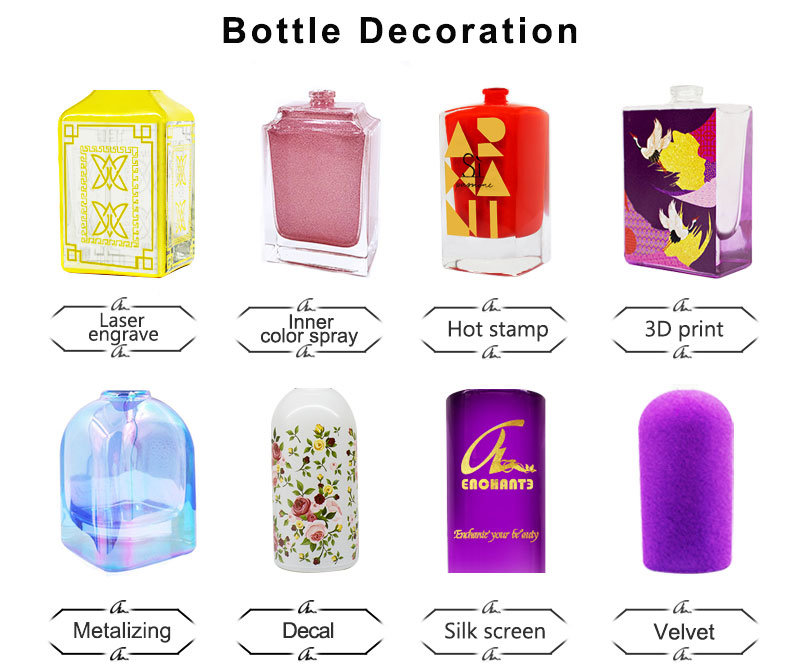 Round Bottles 50ml Empty Glass Perfume Bottles Spray with Clear Metal Lid