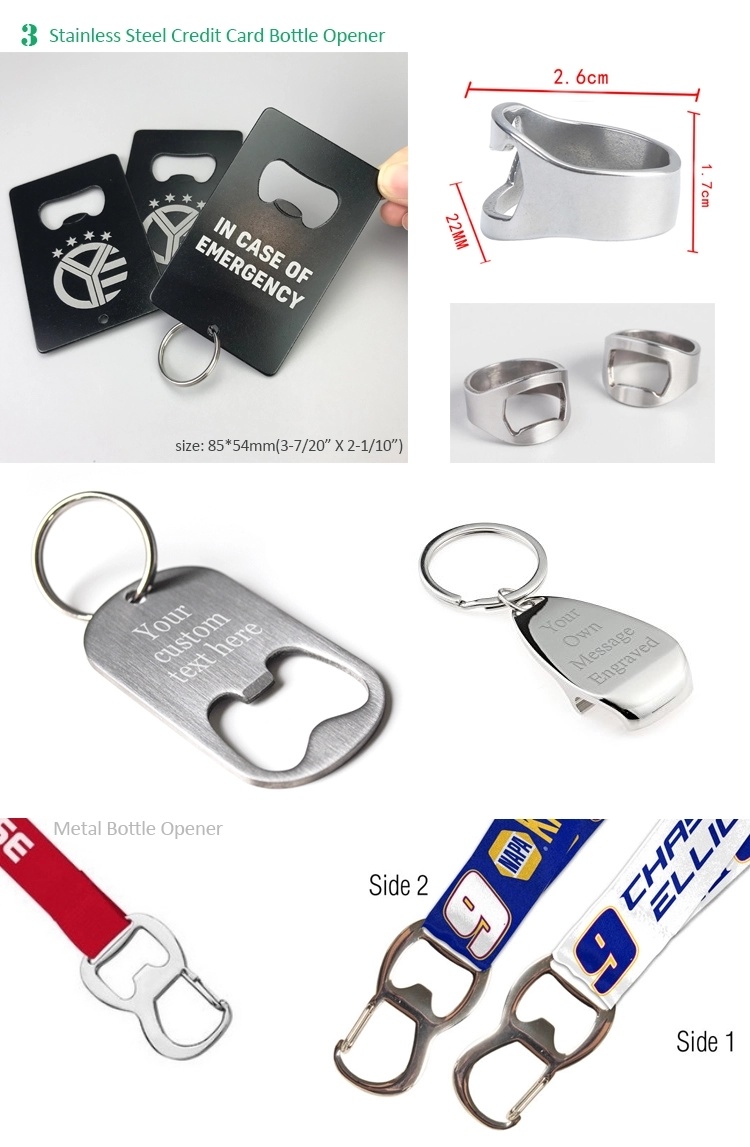 Key Chain Beer Bottle Opener Solid Aluminum Pocket Beer Bottle Opener