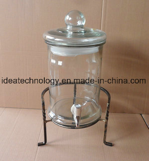 Customized Cheap 8L Milk Glass Juice Bottle with Lids