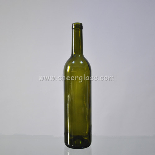 High Quality Hot Selling 750ml Wine Bottle Flint Color Glass Bordeaux Bottle