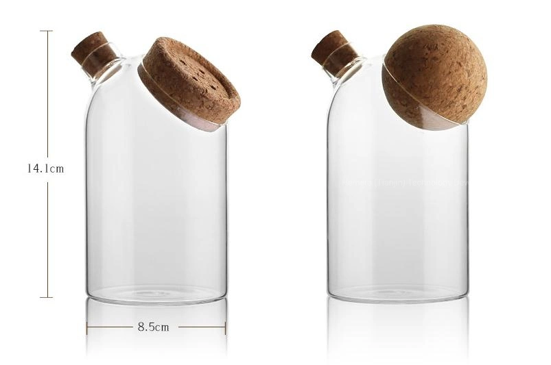 Glass Jar, Food Jar, Kitchenware Storage Can with Cork Lid Hermetic Seal