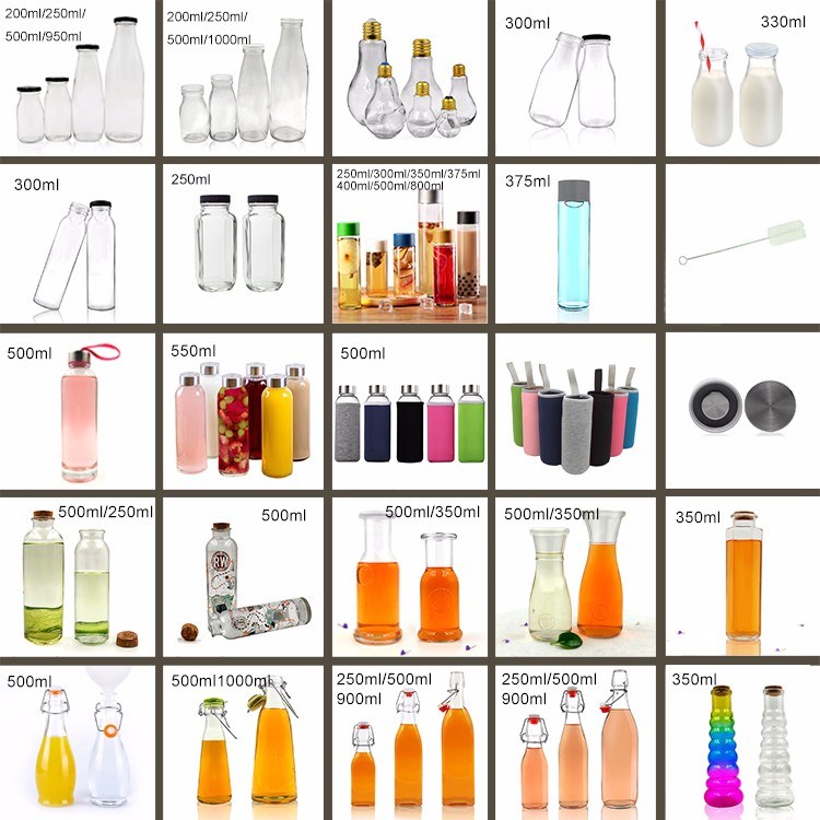 Slim Glass Water Bottle Fashion Bottle